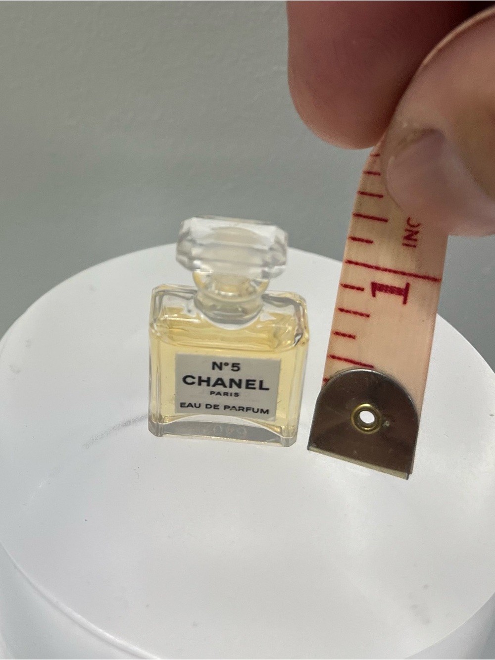 CHANEL No.5 Mini Bottle in Clear Glass with Pale Amber Liquid